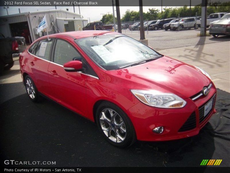 Race Red / Charcoal Black 2012 Ford Focus SEL Sedan