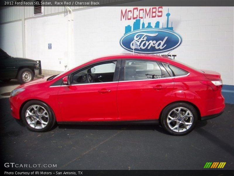 Race Red / Charcoal Black 2012 Ford Focus SEL Sedan
