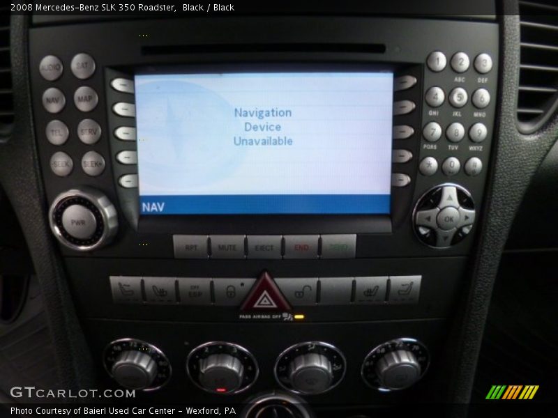 Controls of 2008 SLK 350 Roadster