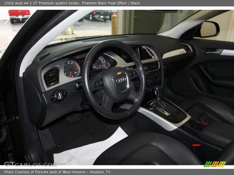 Phantom Black Pearl Effect / Black 2009 Audi A4 2.0T Premium quattro Sedan