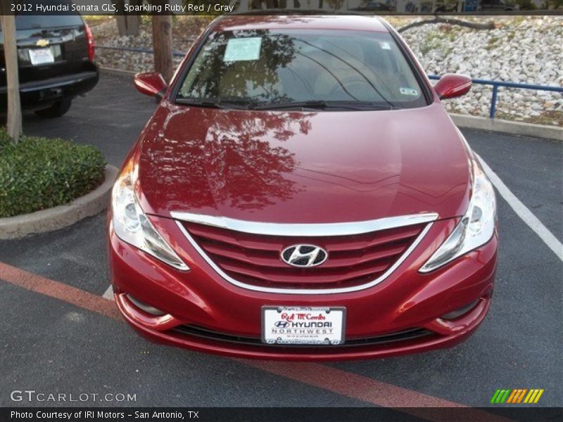Sparkling Ruby Red / Gray 2012 Hyundai Sonata GLS