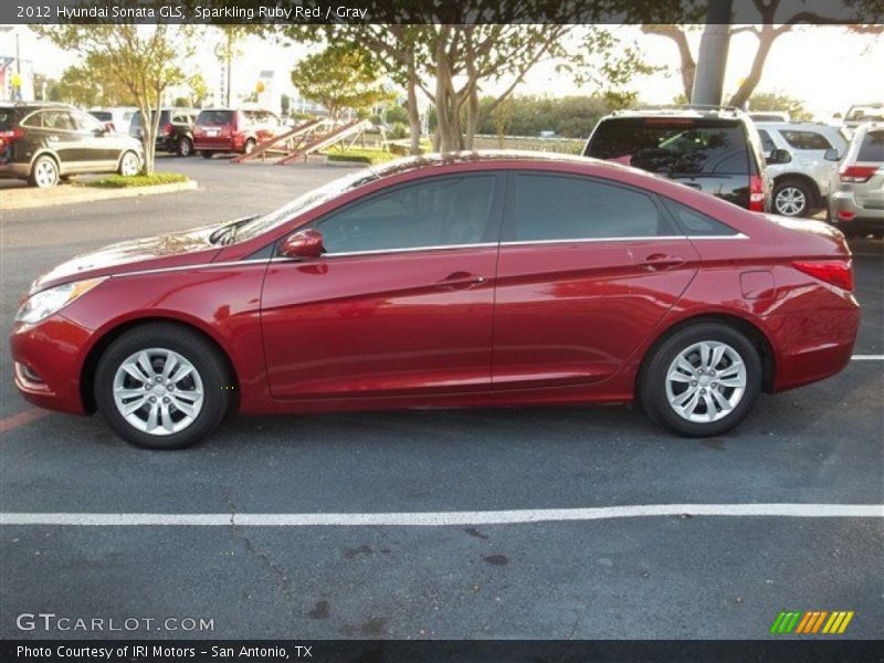 Sparkling Ruby Red / Gray 2012 Hyundai Sonata GLS