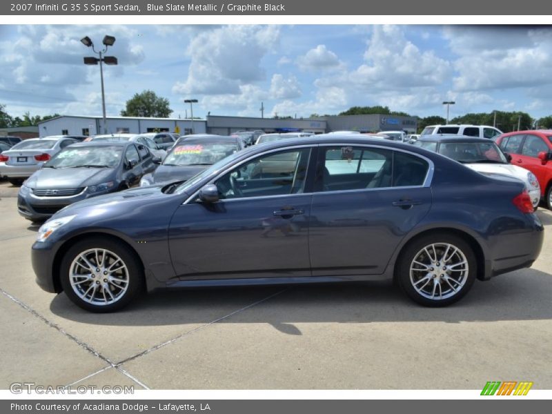 Blue Slate Metallic / Graphite Black 2007 Infiniti G 35 S Sport Sedan