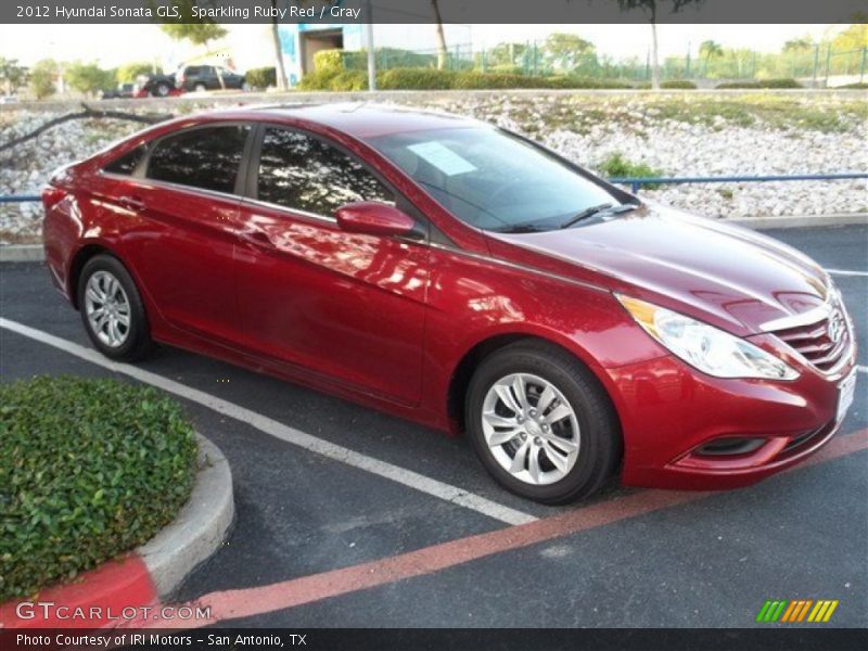 Sparkling Ruby Red / Gray 2012 Hyundai Sonata GLS