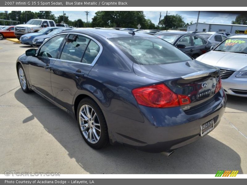 Blue Slate Metallic / Graphite Black 2007 Infiniti G 35 S Sport Sedan