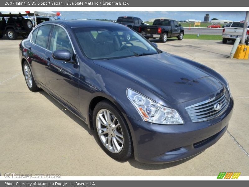 Blue Slate Metallic / Graphite Black 2007 Infiniti G 35 S Sport Sedan