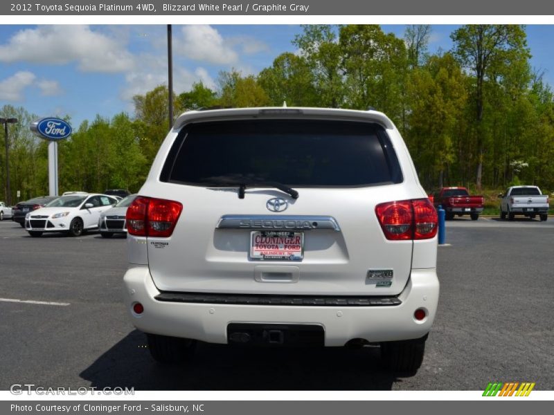 Blizzard White Pearl / Graphite Gray 2012 Toyota Sequoia Platinum 4WD