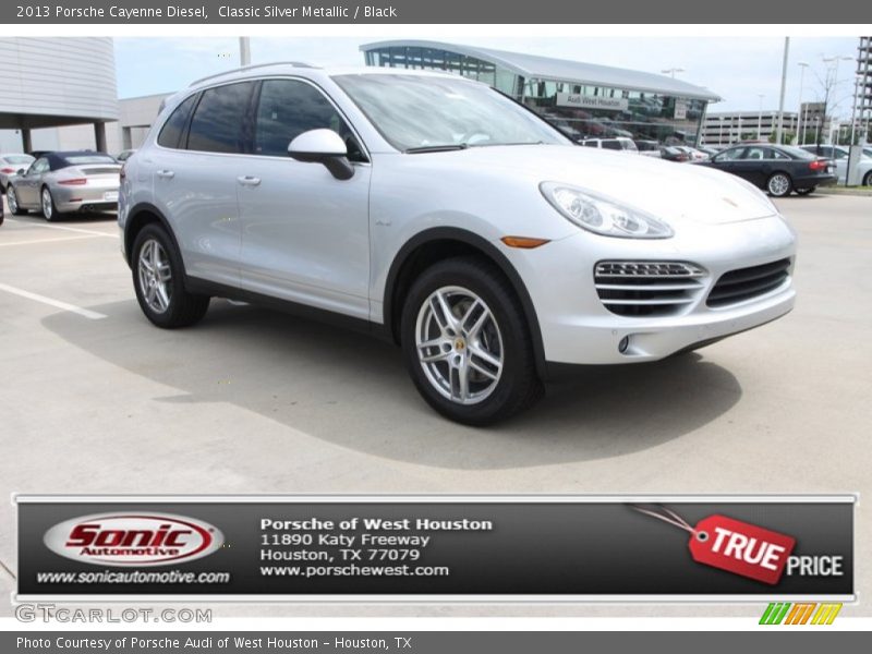 Classic Silver Metallic / Black 2013 Porsche Cayenne Diesel