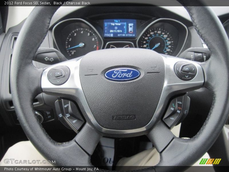 Black / Charcoal Black 2012 Ford Focus SEL Sedan