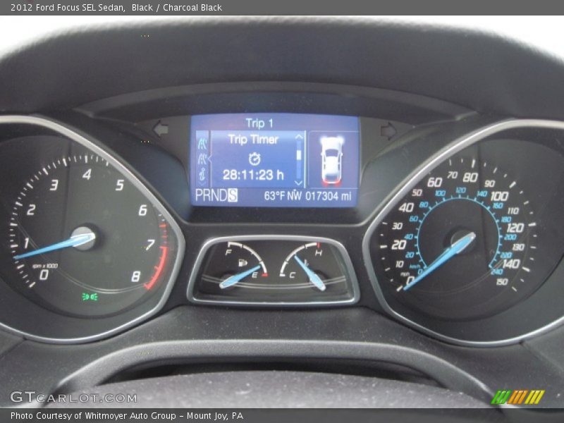 Black / Charcoal Black 2012 Ford Focus SEL Sedan