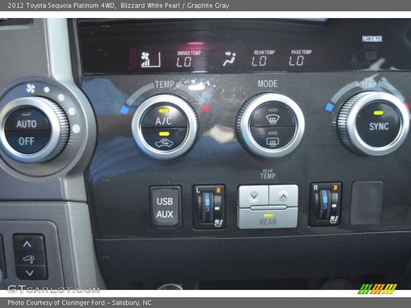 Blizzard White Pearl / Graphite Gray 2012 Toyota Sequoia Platinum 4WD