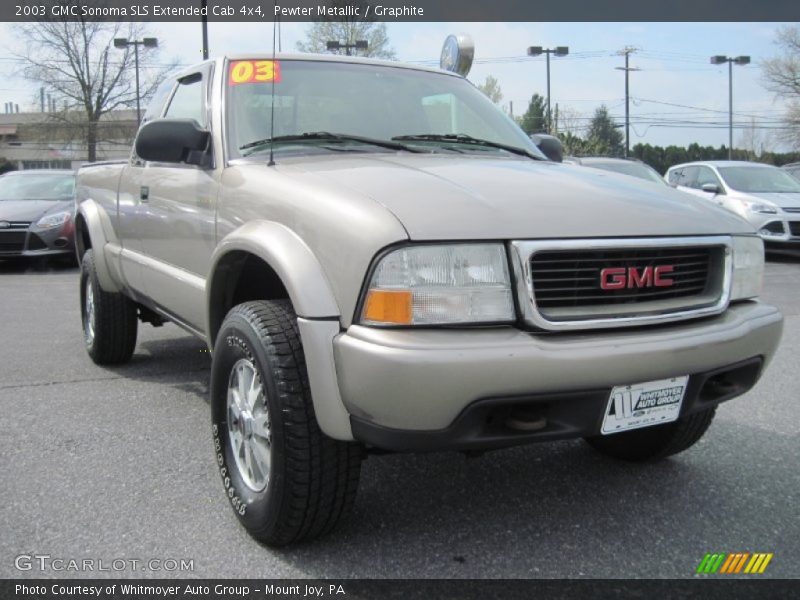 Pewter Metallic / Graphite 2003 GMC Sonoma SLS Extended Cab 4x4