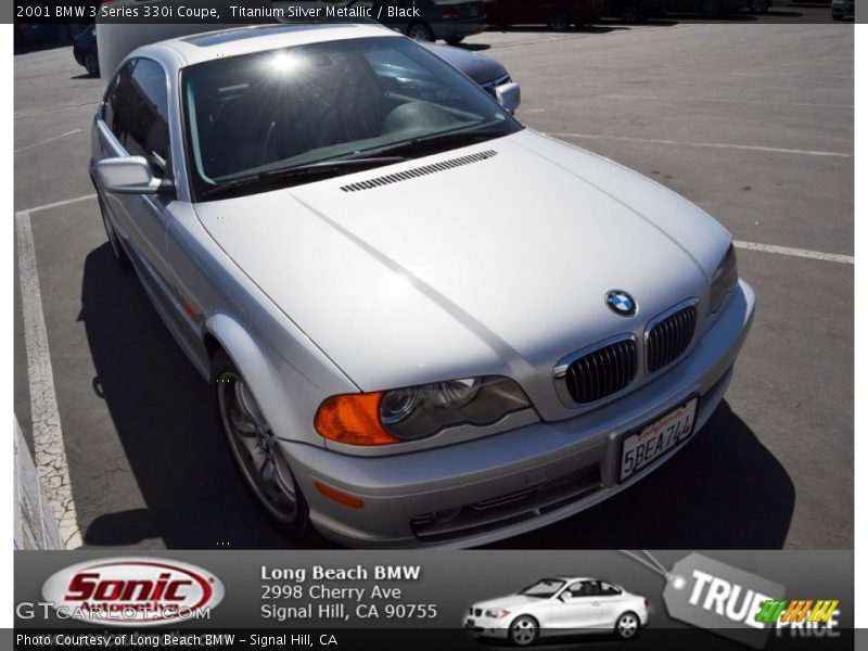 Titanium Silver Metallic / Black 2001 BMW 3 Series 330i Coupe