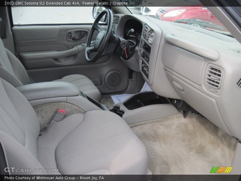  2003 Sonoma SLS Extended Cab 4x4 Graphite Interior