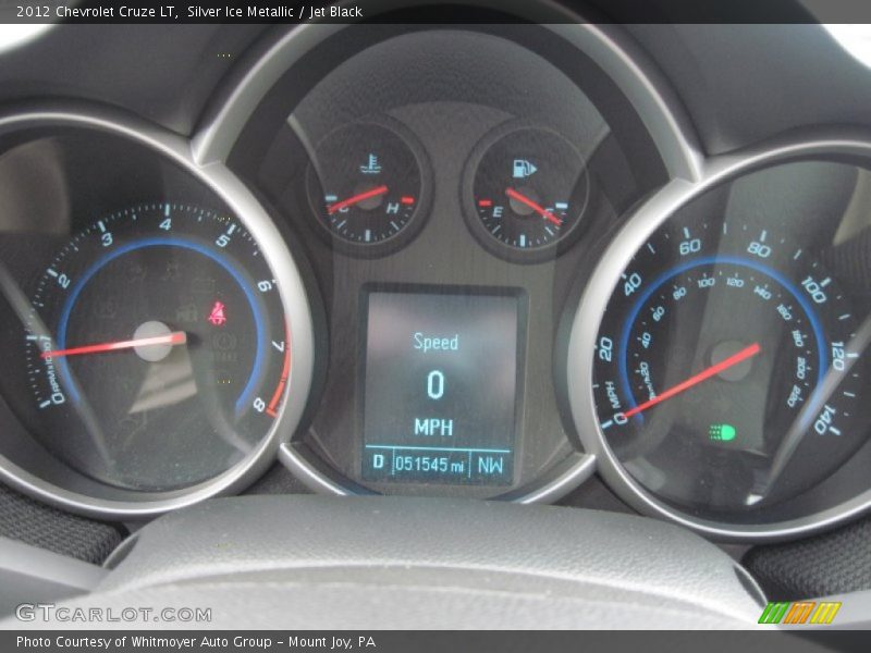 Silver Ice Metallic / Jet Black 2012 Chevrolet Cruze LT