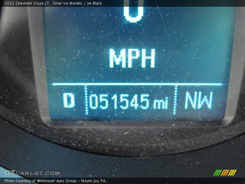 Silver Ice Metallic / Jet Black 2012 Chevrolet Cruze LT