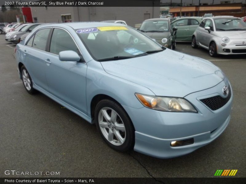 Sky Blue Pearl / Dark Charcoal 2007 Toyota Camry SE