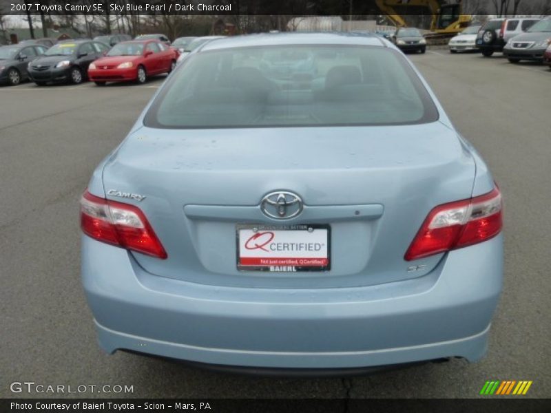 Sky Blue Pearl / Dark Charcoal 2007 Toyota Camry SE