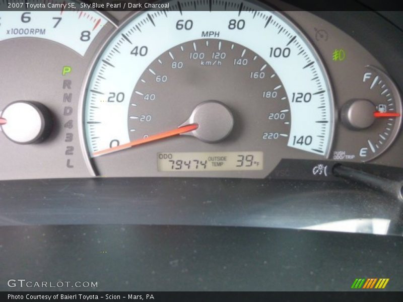 Sky Blue Pearl / Dark Charcoal 2007 Toyota Camry SE