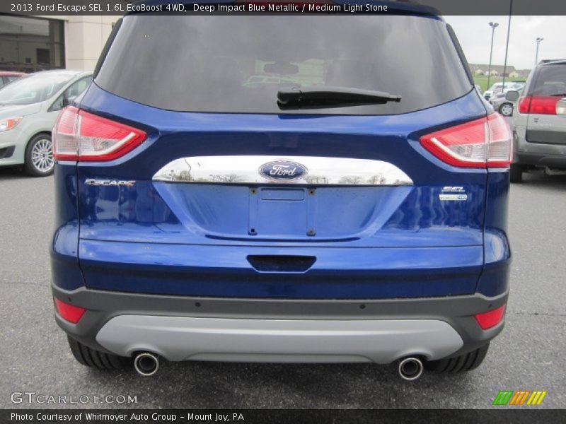 Deep Impact Blue Metallic / Medium Light Stone 2013 Ford Escape SEL 1.6L EcoBoost 4WD