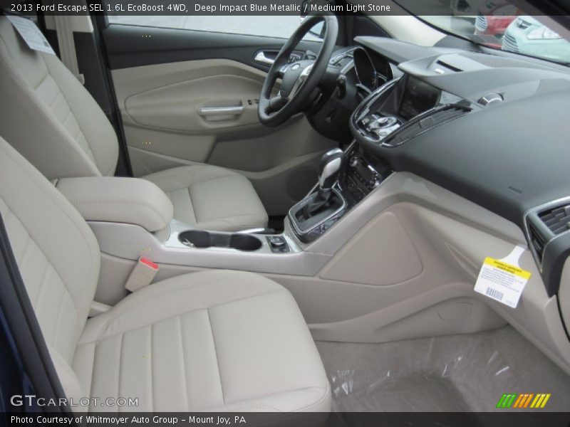 Deep Impact Blue Metallic / Medium Light Stone 2013 Ford Escape SEL 1.6L EcoBoost 4WD