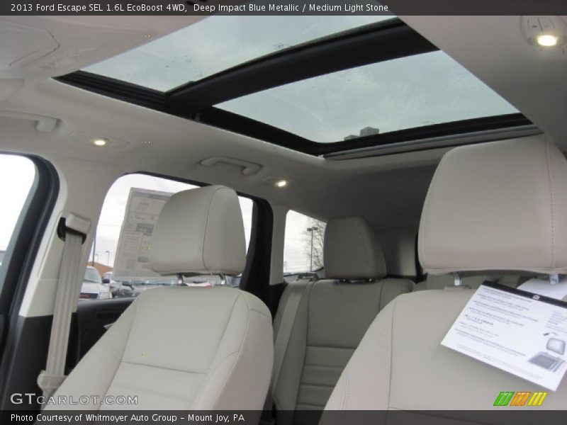 Deep Impact Blue Metallic / Medium Light Stone 2013 Ford Escape SEL 1.6L EcoBoost 4WD