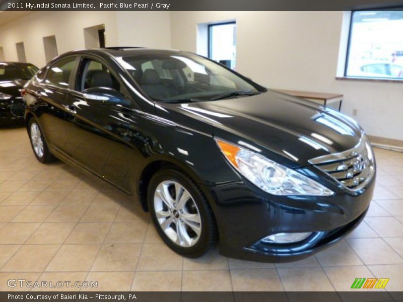 Pacific Blue Pearl / Gray 2011 Hyundai Sonata Limited