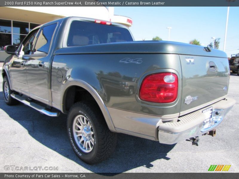 Estate Green Metallic / Castano Brown Leather 2003 Ford F150 King Ranch SuperCrew 4x4
