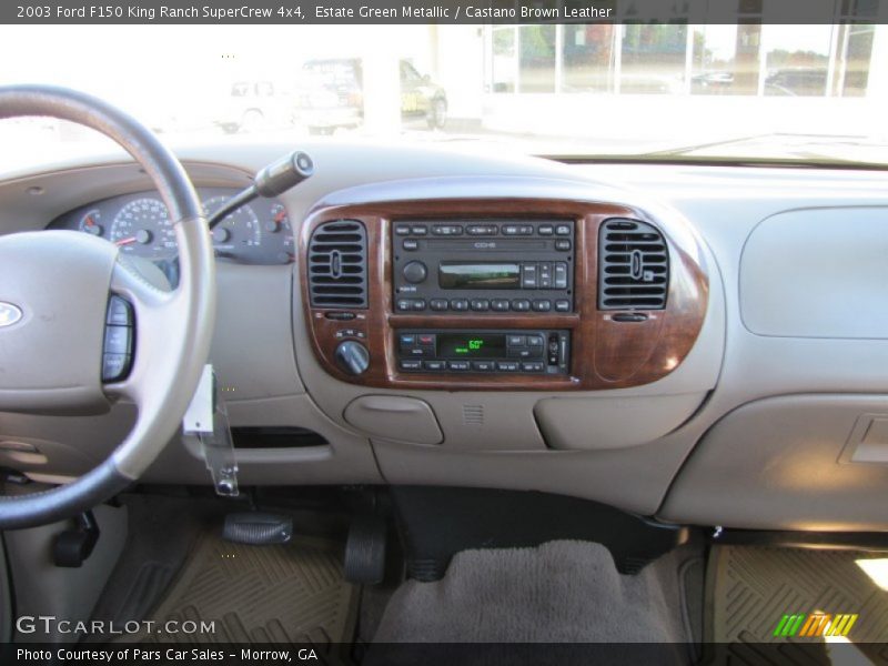 Estate Green Metallic / Castano Brown Leather 2003 Ford F150 King Ranch SuperCrew 4x4