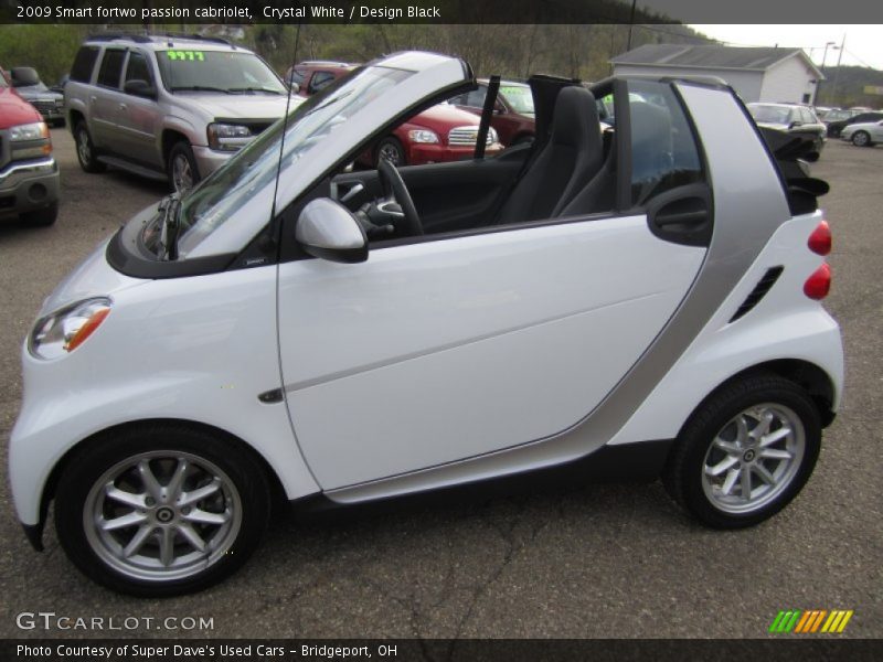 Crystal White / Design Black 2009 Smart fortwo passion cabriolet