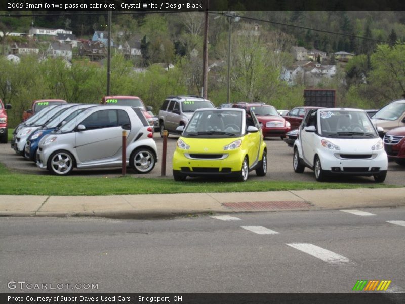 Crystal White / Design Black 2009 Smart fortwo passion cabriolet