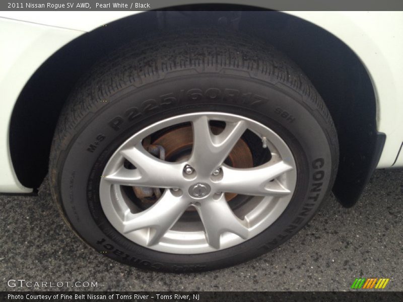 Pearl White / Black 2011 Nissan Rogue SV AWD