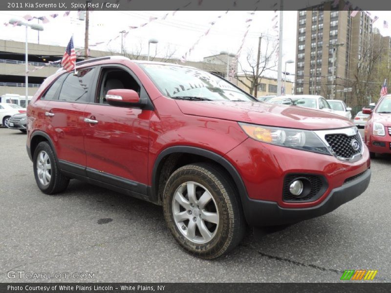 Spicy Red / Gray 2011 Kia Sorento LX