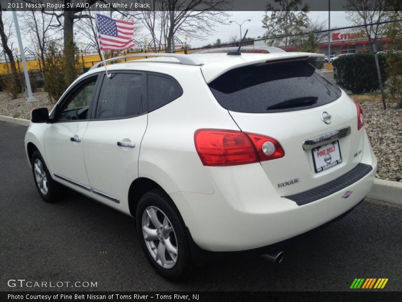 Pearl White / Black 2011 Nissan Rogue SV AWD