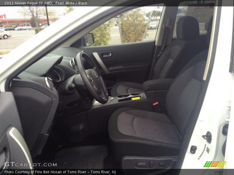 Pearl White / Black 2011 Nissan Rogue SV AWD