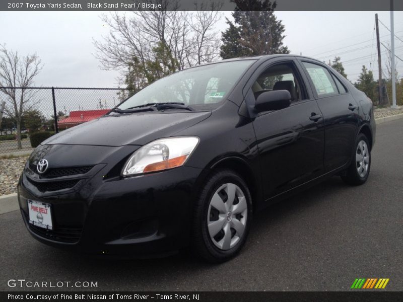 Black Sand Pearl / Bisque 2007 Toyota Yaris Sedan