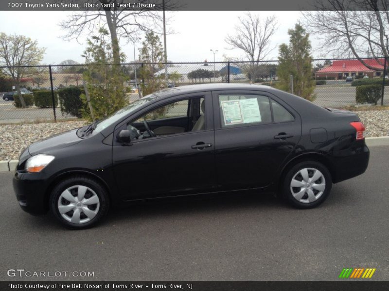 Black Sand Pearl / Bisque 2007 Toyota Yaris Sedan