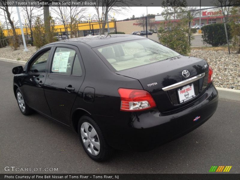 Black Sand Pearl / Bisque 2007 Toyota Yaris Sedan