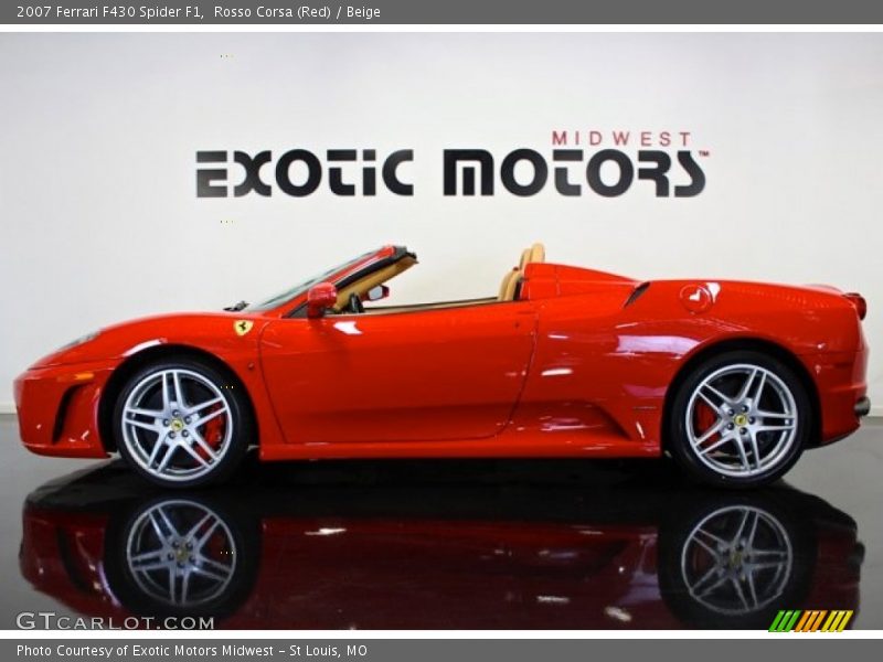 Rosso Corsa (Red) / Beige 2007 Ferrari F430 Spider F1
