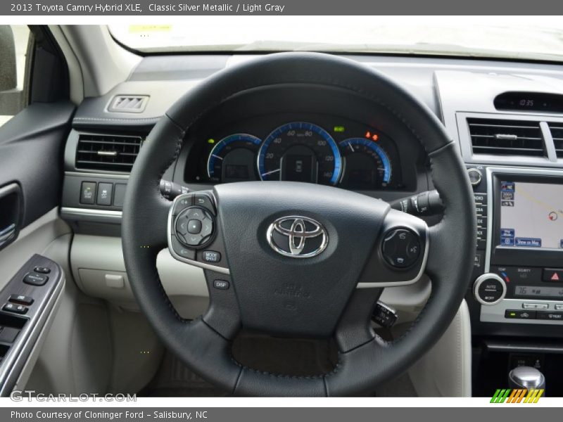 Classic Silver Metallic / Light Gray 2013 Toyota Camry Hybrid XLE