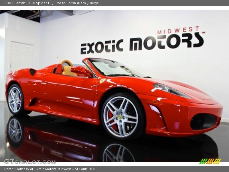 Rosso Corsa (Red) / Beige 2007 Ferrari F430 Spider F1