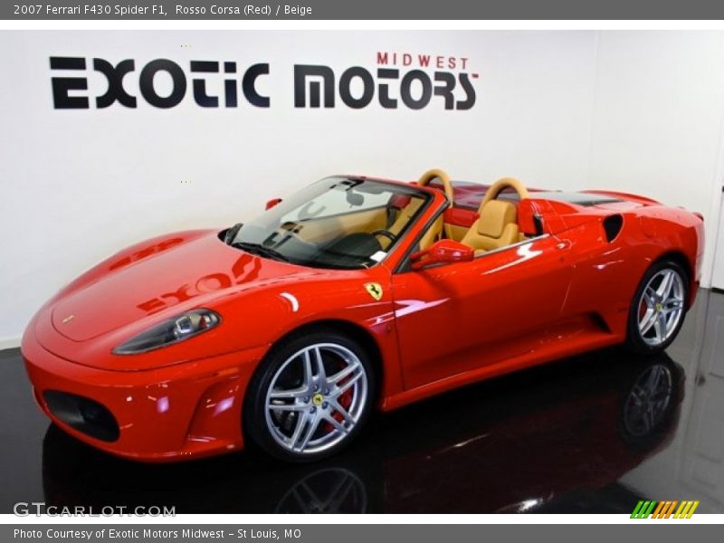Rosso Corsa (Red) / Beige 2007 Ferrari F430 Spider F1