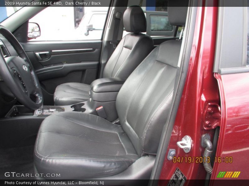 Dark Cherry / Black 2009 Hyundai Santa Fe SE 4WD