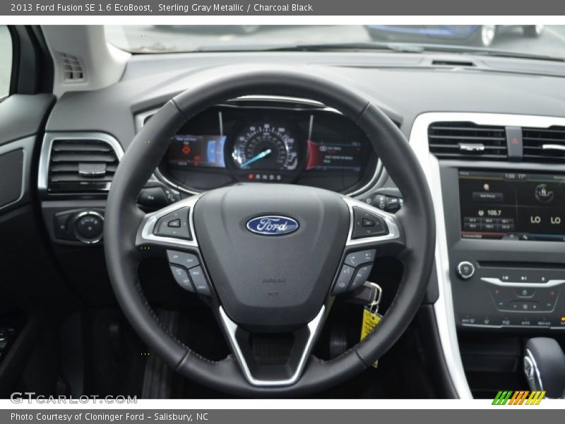 Sterling Gray Metallic / Charcoal Black 2013 Ford Fusion SE 1.6 EcoBoost