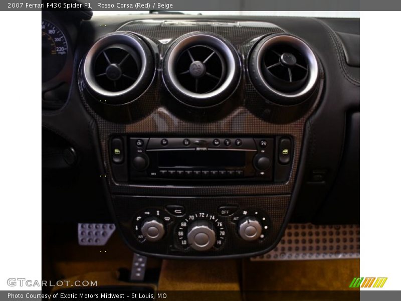 Controls of 2007 F430 Spider F1