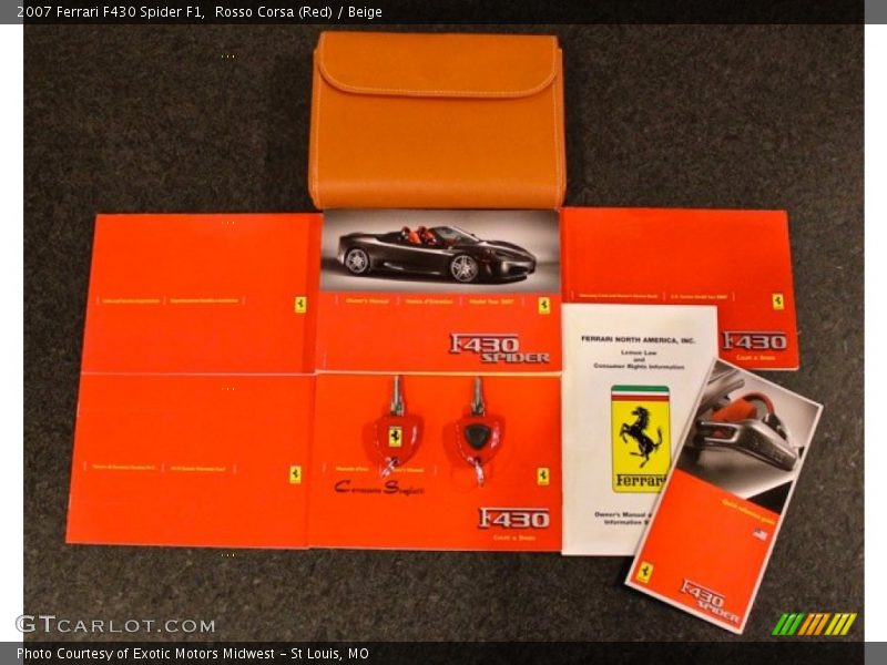 Books/Manuals of 2007 F430 Spider F1