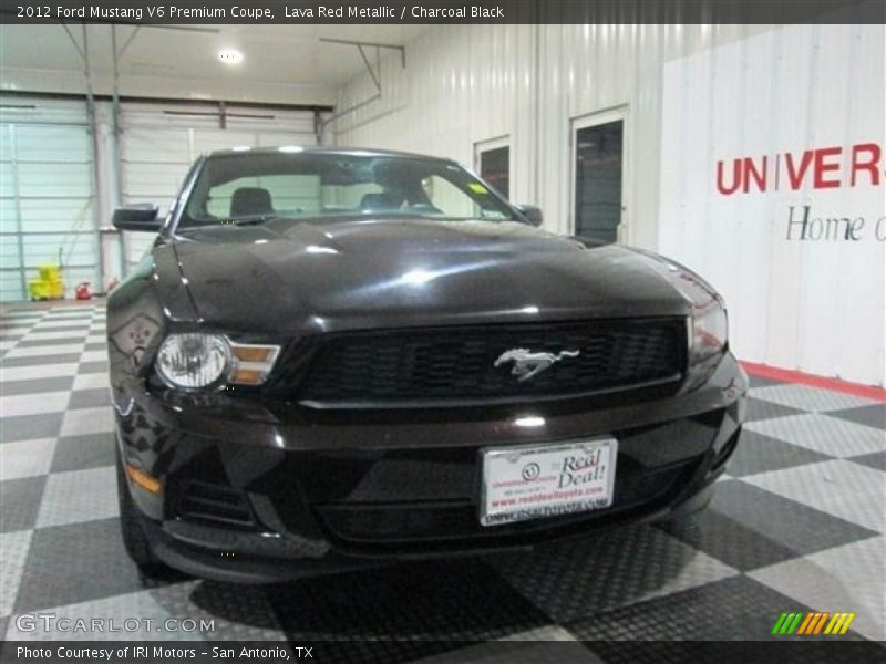 Lava Red Metallic / Charcoal Black 2012 Ford Mustang V6 Premium Coupe