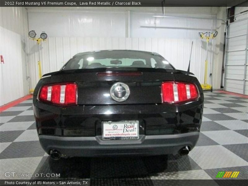 Lava Red Metallic / Charcoal Black 2012 Ford Mustang V6 Premium Coupe