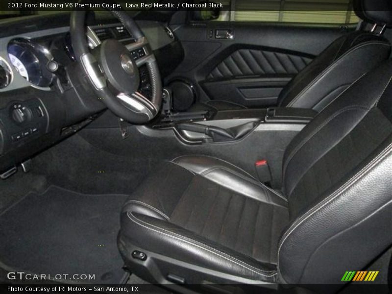 Lava Red Metallic / Charcoal Black 2012 Ford Mustang V6 Premium Coupe