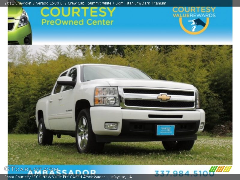 Summit White / Light Titanium/Dark Titanium 2011 Chevrolet Silverado 1500 LTZ Crew Cab